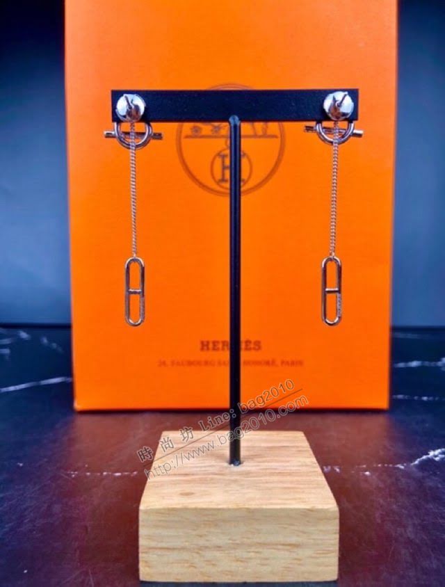 Hermes首飾品 愛馬仕新品火爆豬鼻子耳釘耳環 Hermes豬鼻子長款耳釘  zgh1581